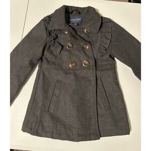 Girls Cherokee Gray Pea Coat Size 4